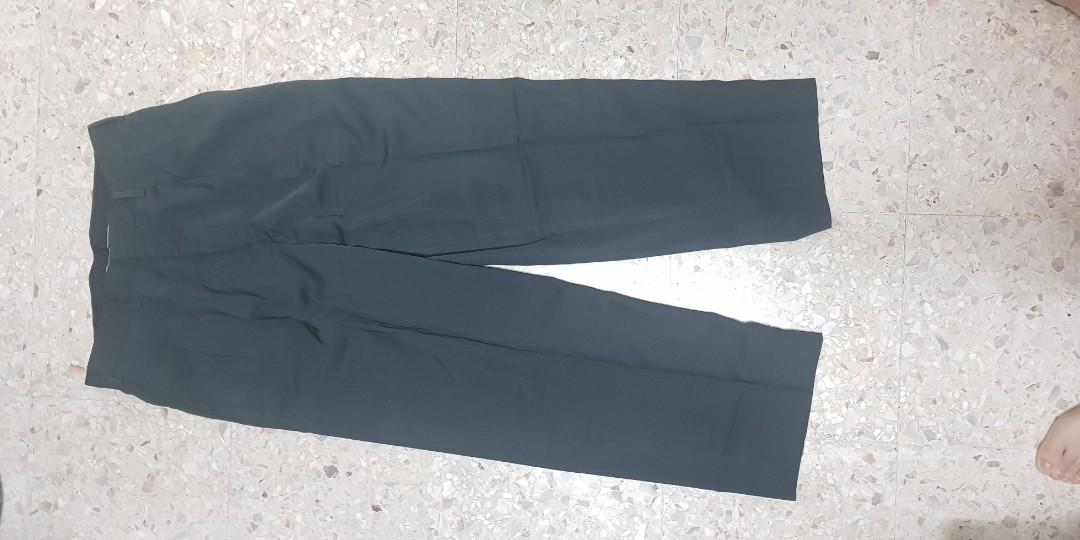 Forest green men slacks, Men's Fashion, Bottoms, Trousers on Carousell