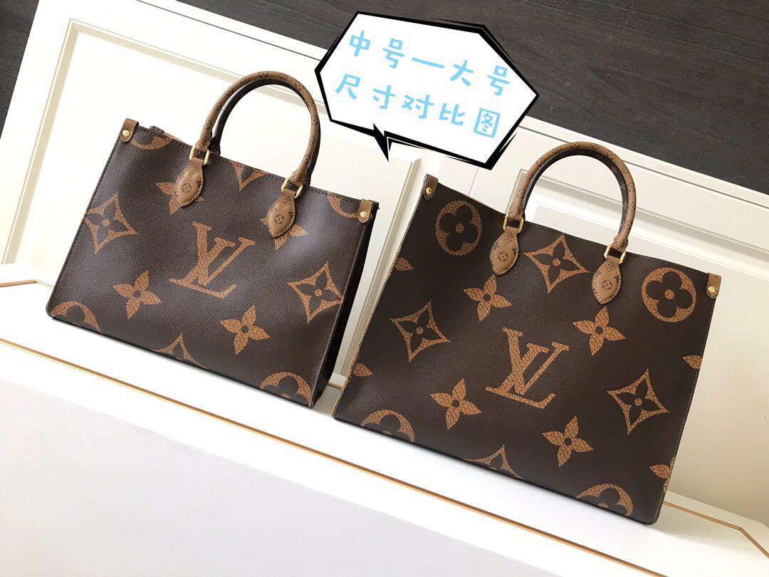 Lv tote bag size best sale