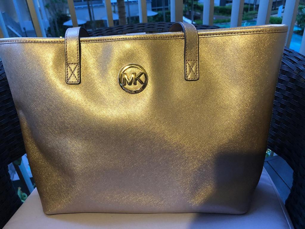 Gold mk tote best sale