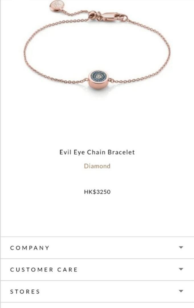 Monica Vinader Evil Eye Chain Bracelet Carousell