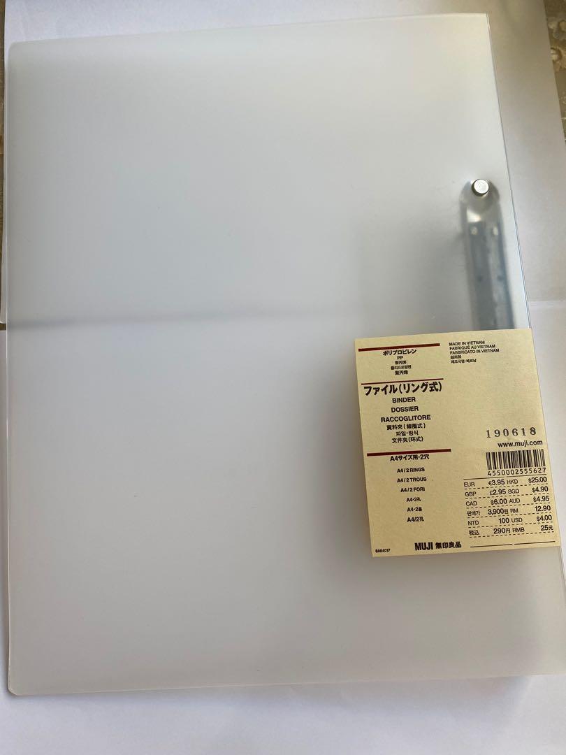 Muji Binder Dossier Raccoglitore Books Stationery Stationery On Carousell