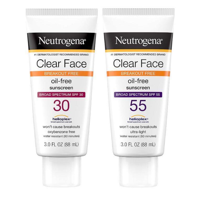 neutrogena clear face spf 55 ingredients