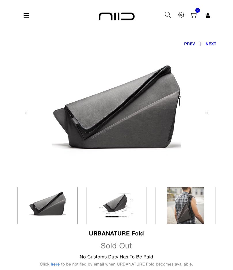 NIID Urbanature FOLD sling bag Luxury Bags Wallets on Carousell