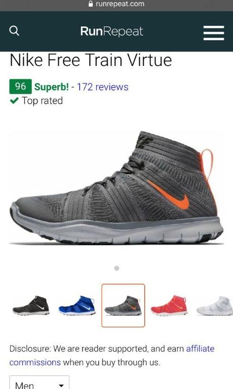 Nike Free Train Virtue Men s Fashion Footwear Sneakers on Carousell