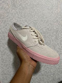 nike sb janoski pink & gum suede skate shoes