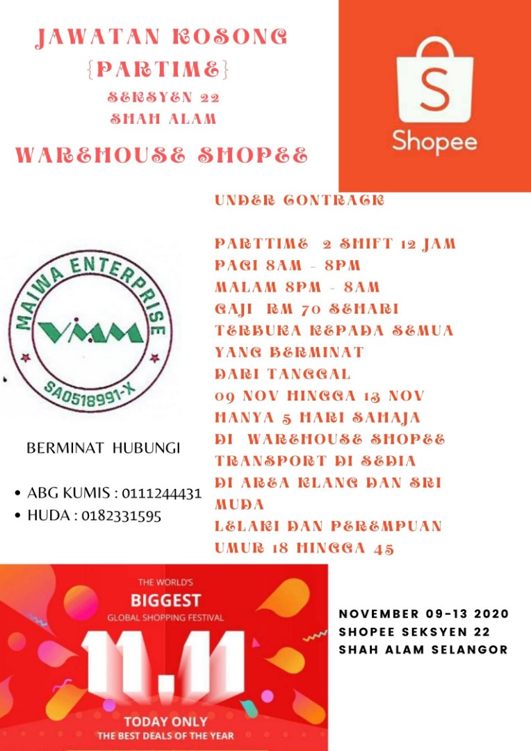 Shopee Warehouse Seksyen 22 Shah Alam Selangor