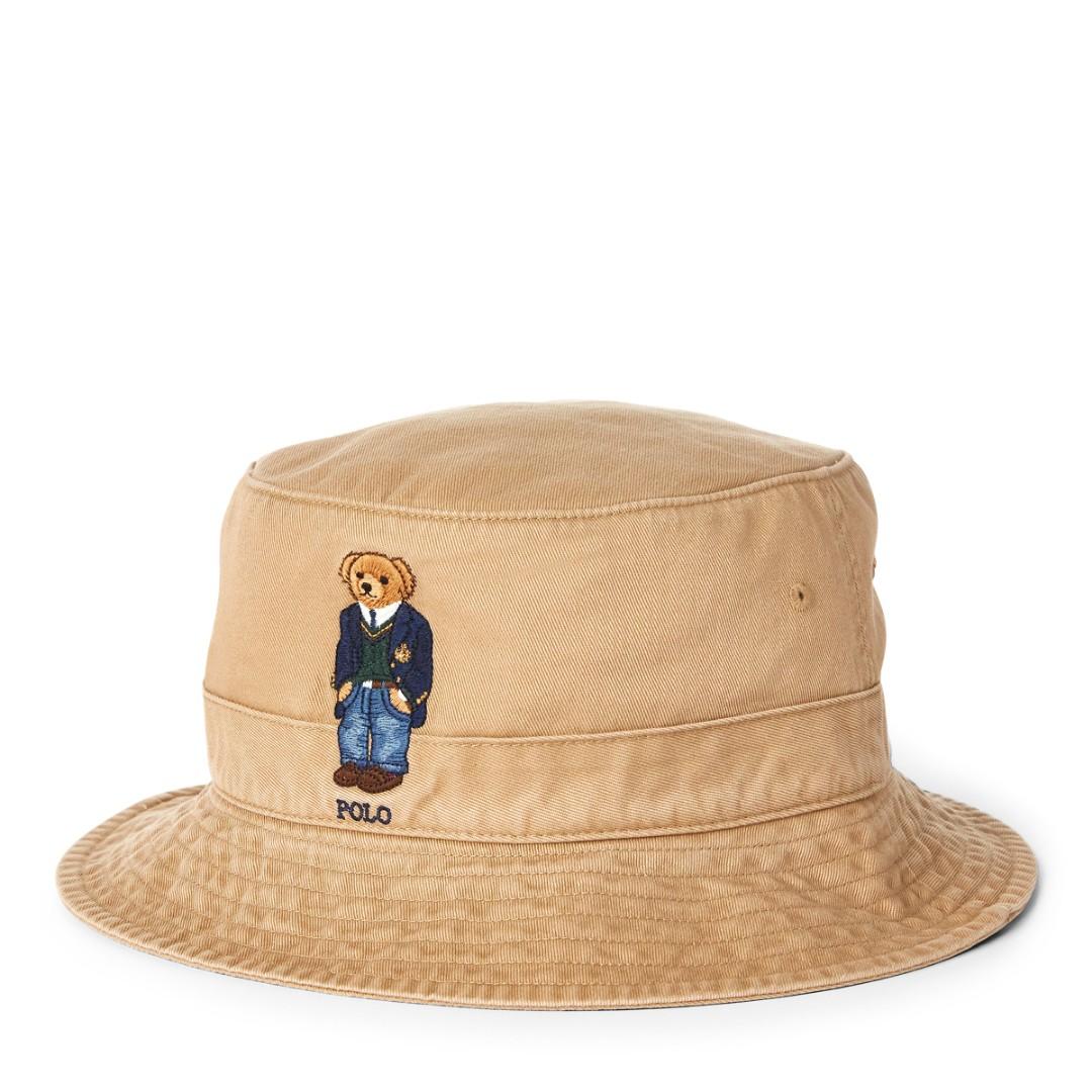 Polo ralph lauren bucket hat bear Clearance