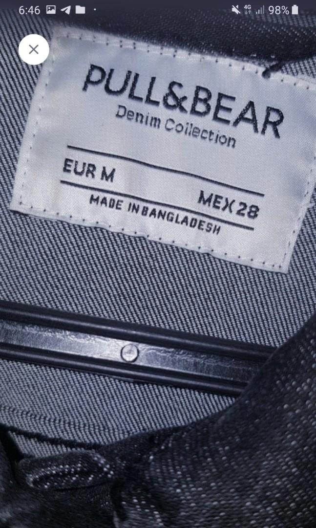Pull & Bear Denim Jacket (Category: Coats, Jackets and Outerwear) located in Shah Alam. Submitted by sucasa (Listing ID 1039437898, Image 3). Description: used twice. 9.5/10 size M, mex28 can see the label. bought frm Pavillion, KL.