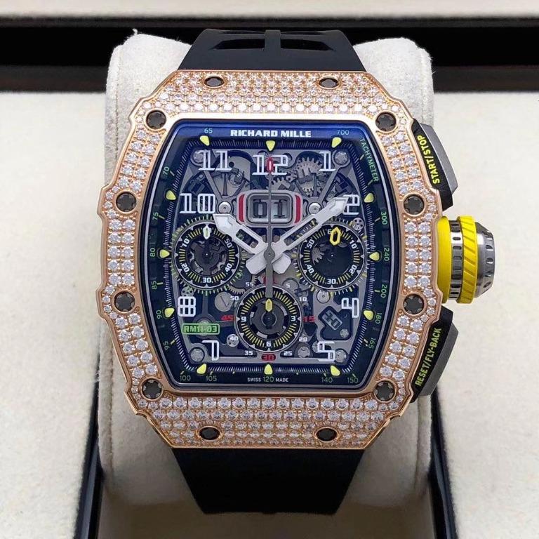 Richard Mille RM011 03 Rose Gold Factory Diamond Brand New year 2020