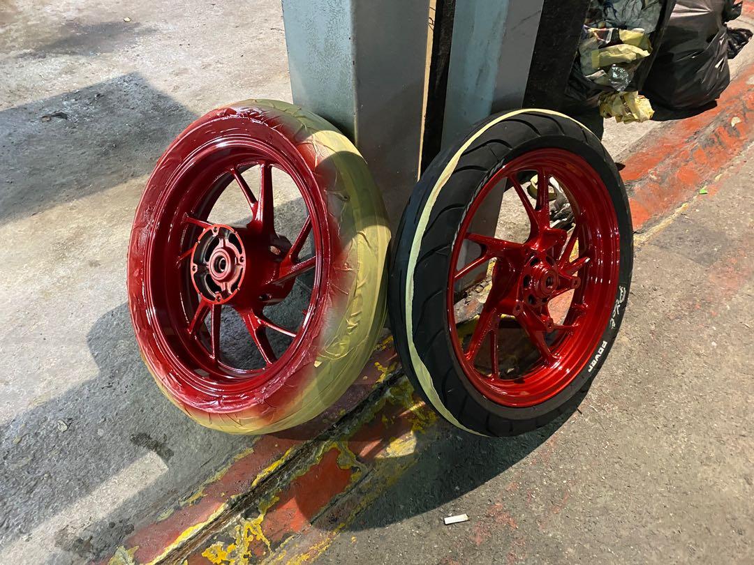 spray paint bike rims