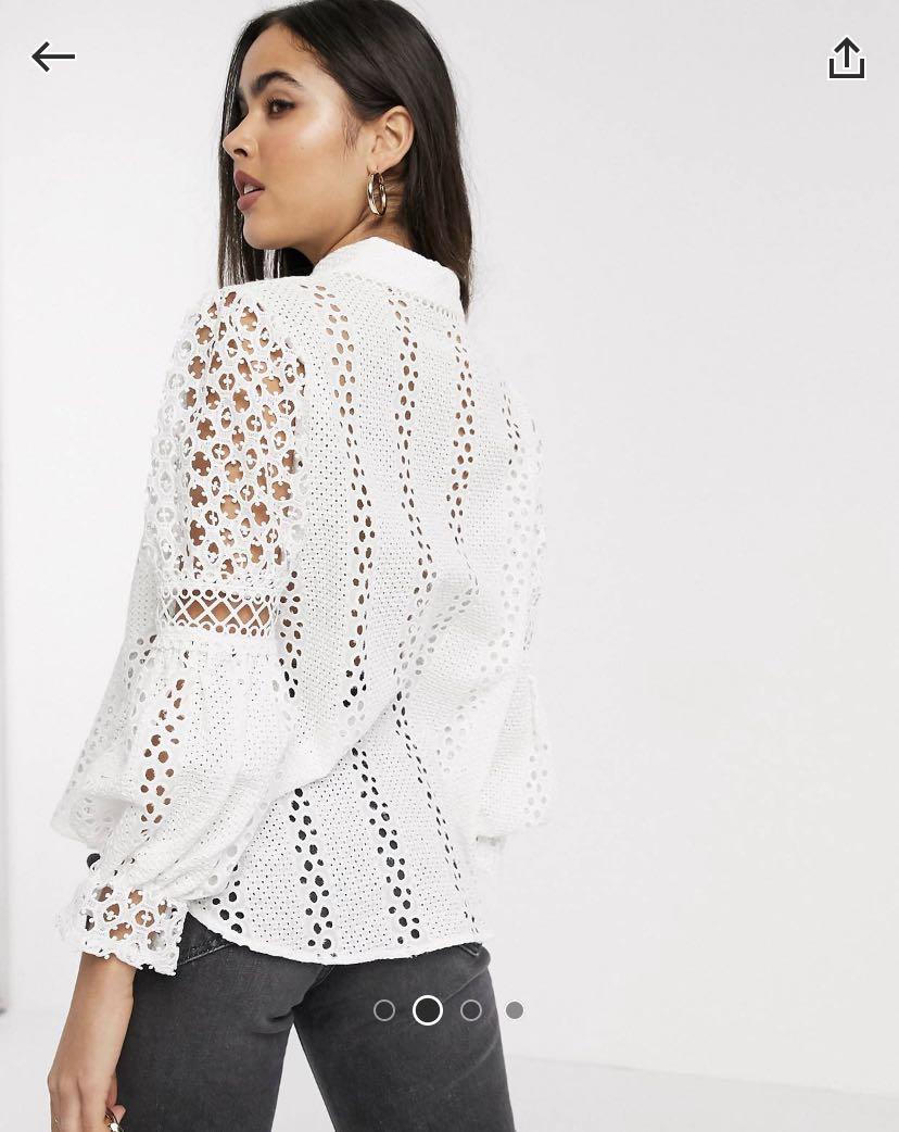 River island shop broderie shirt
