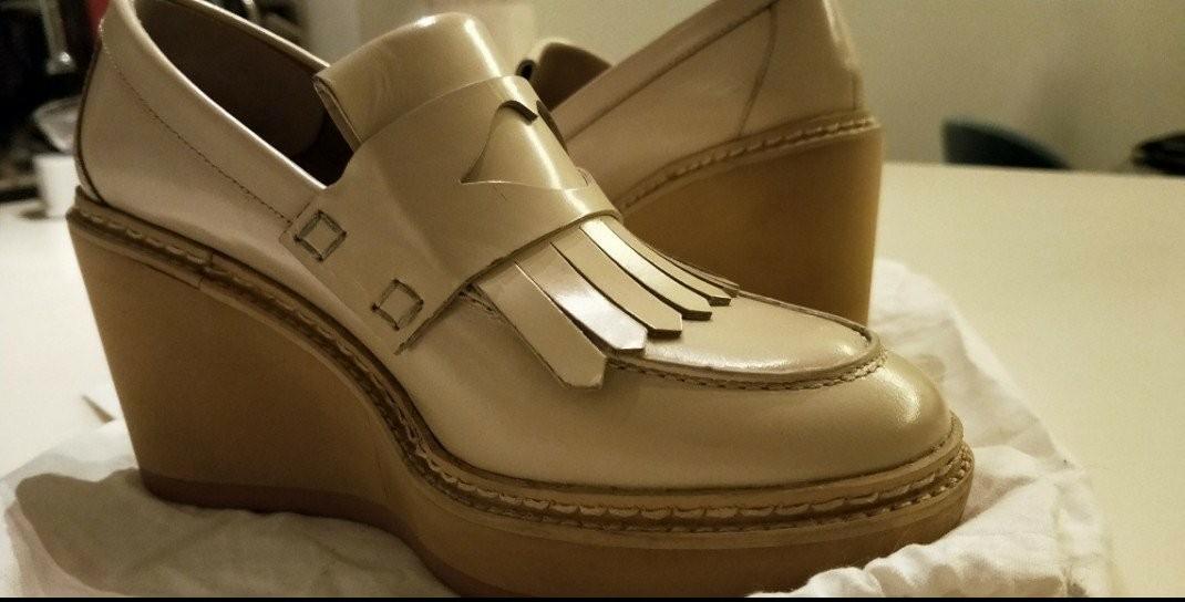 See by Chloe Brekka Wedge Loafer Size 36.5 Women s Fashion Footwear Heels on Carousell