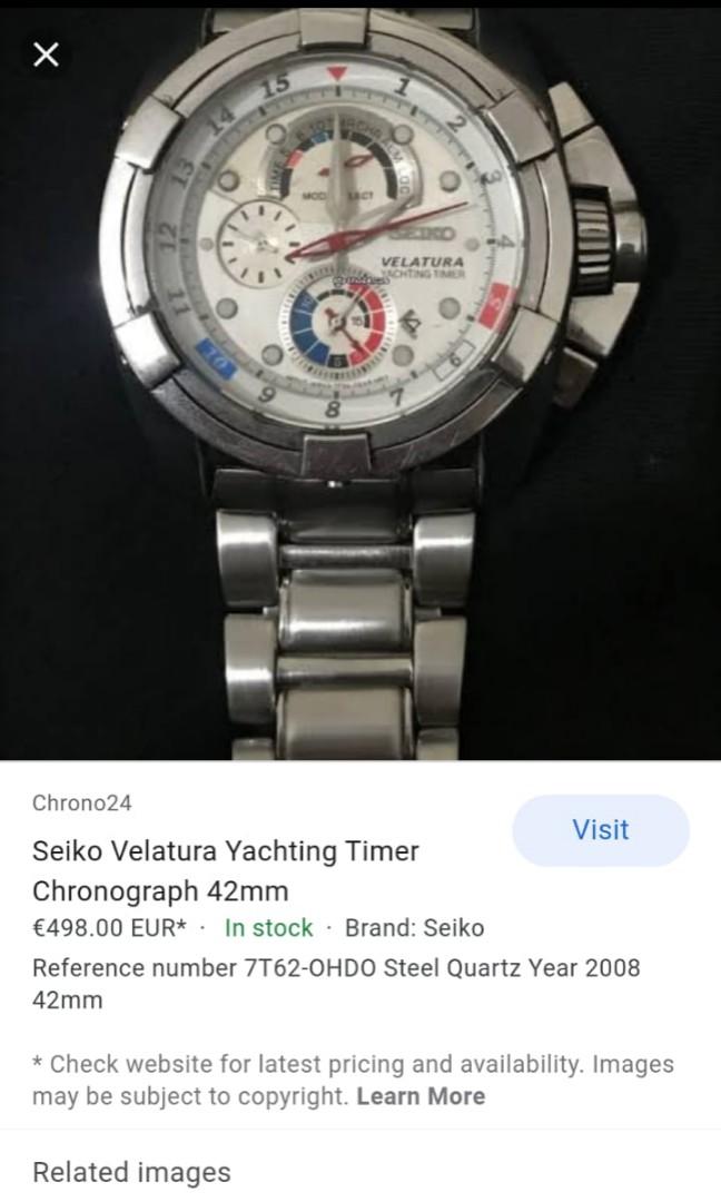 Seiko velatura yachting hotsell timer 7t62 ohdo