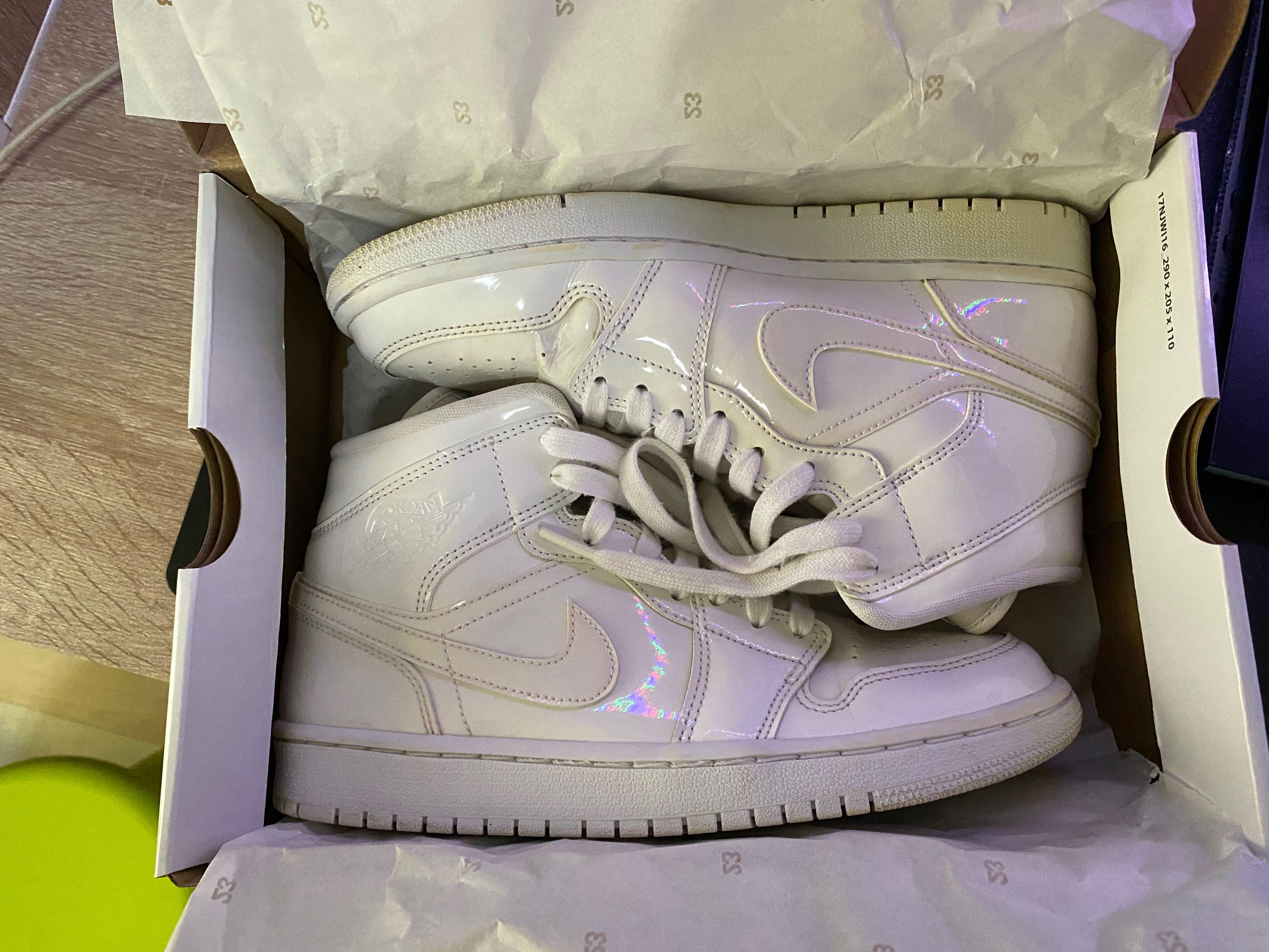White patent leather jordan 1 online