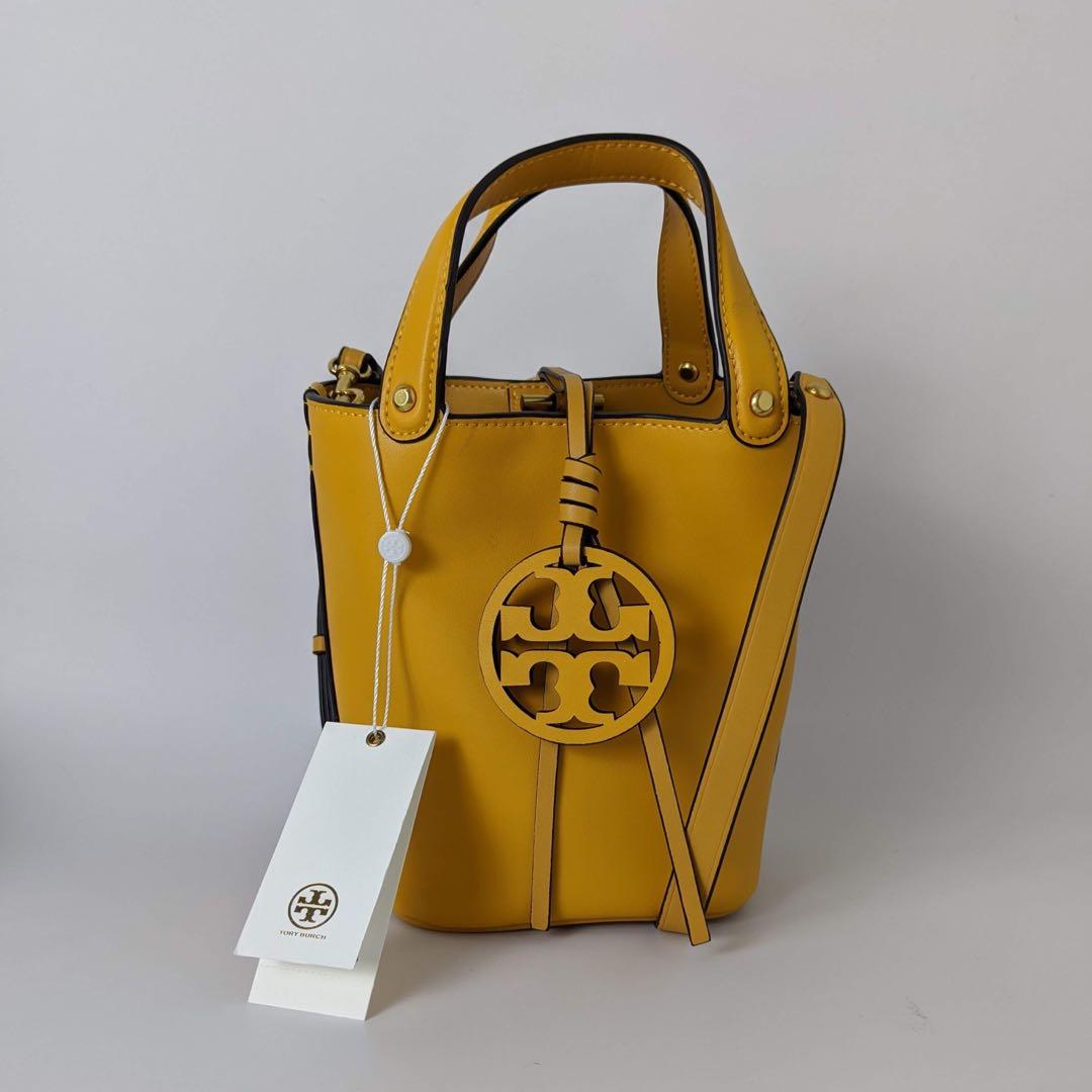 TORY BURCH original miller mini bucket bag deep daffodil sling crossbody bag,  Luxury, Bags & Wallets on Carousell