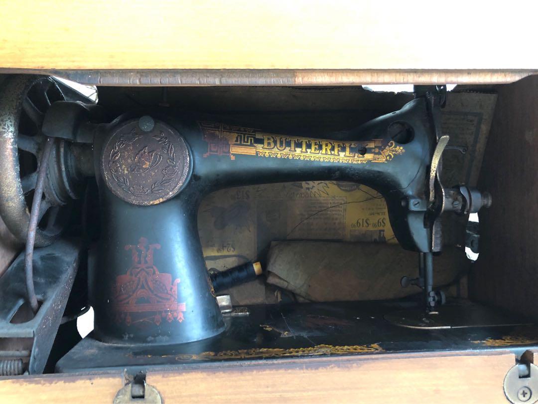 Vintage Butterfly sewing machine, Hobbies & Toys, Memorabilia & Collectibles, Vintage