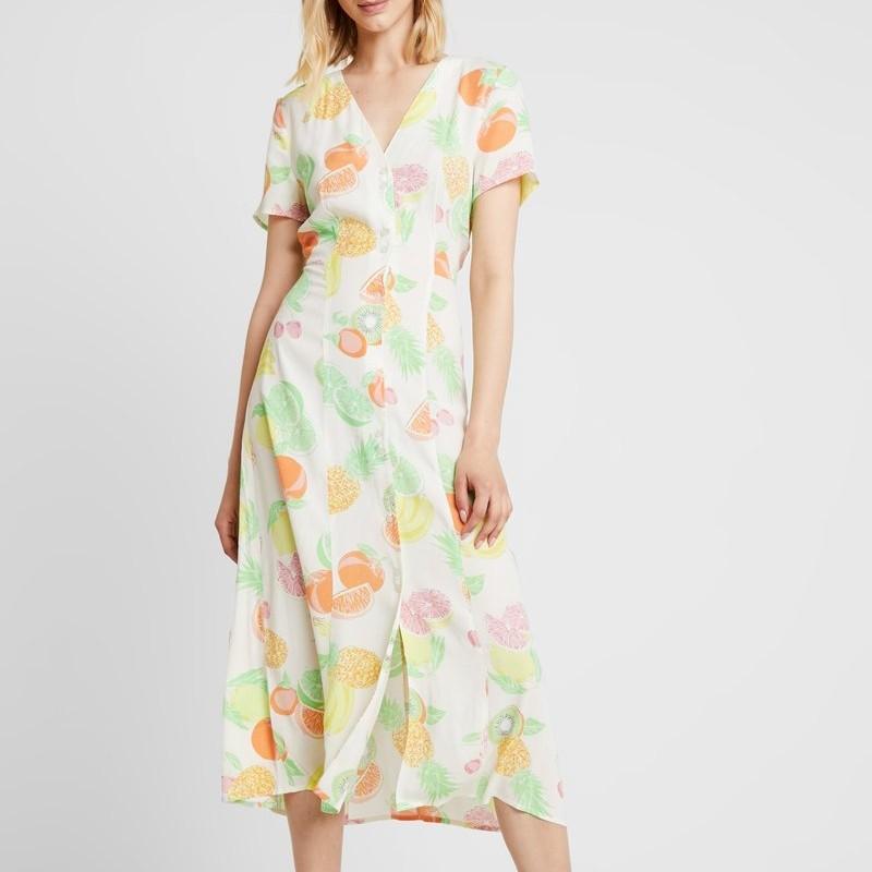 Warehouse fruit salad midi 2025 dress