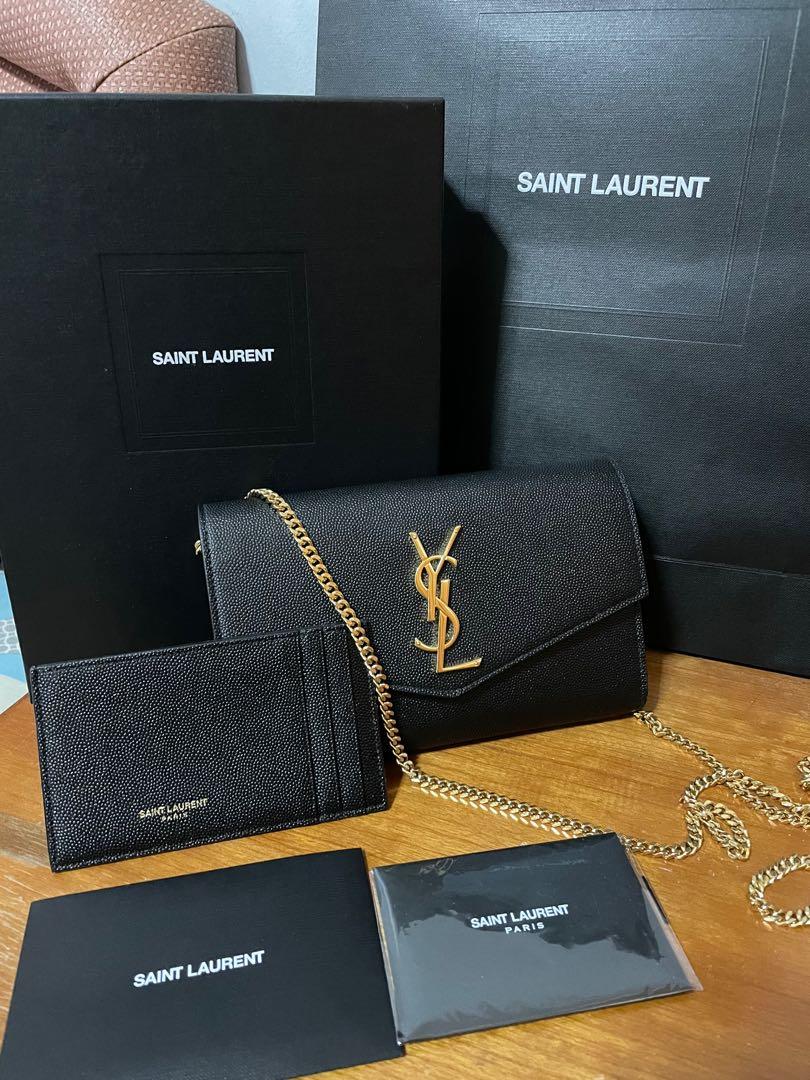 Yves Saint Laurent Uptown Gain de Poudre Crossbody Chain Wallet