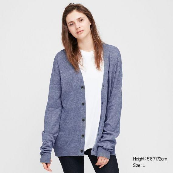 Uniqlo linen cardigan cheap