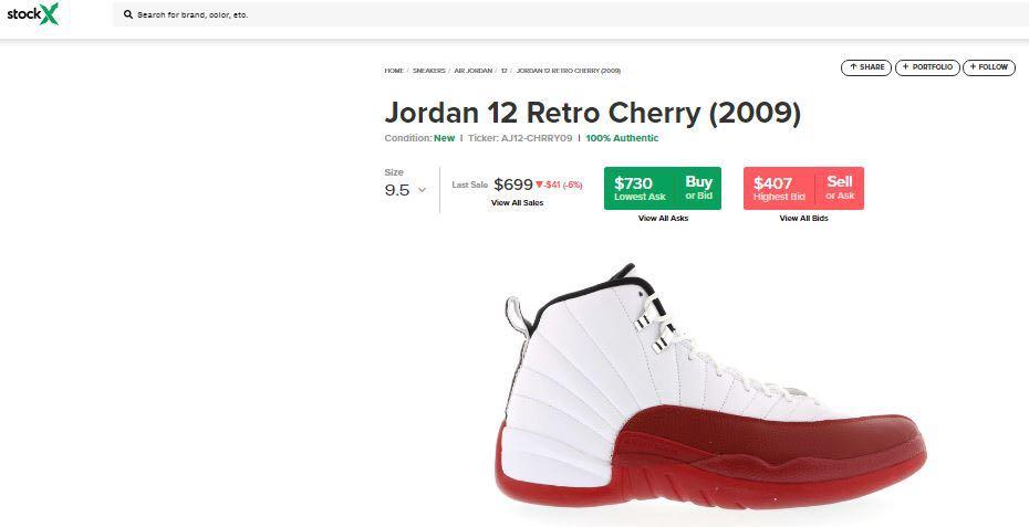 jordan 12 retro cherry