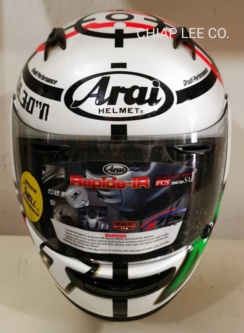 Arai Helmet @ clc (Category: Motorcycle Accessories) located in Singapore. Submitted by chiap_lee_co (Listing ID 1044732087, Image 3). Description: ARAI QUANTUM J HAGA MONZA MADE IN JAPAN.