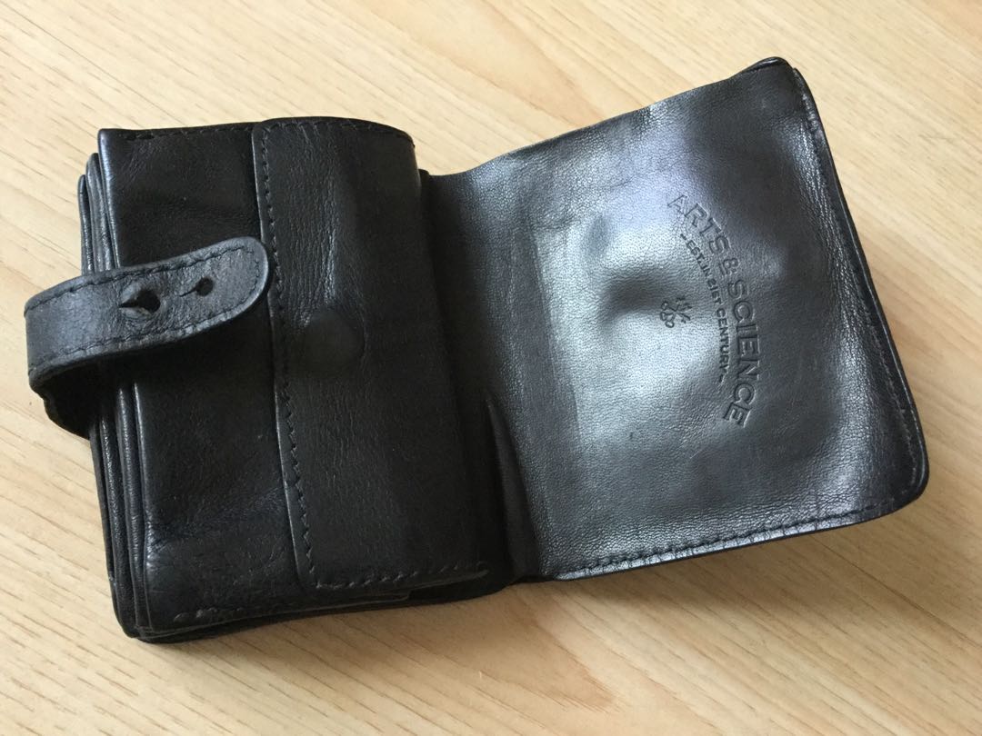 Arts & Science leather wallet 銀包(包順豐速遞）, 男裝, 袋