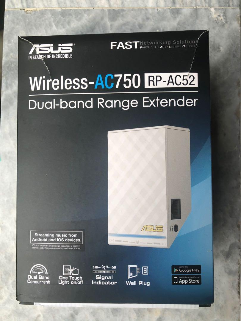 ASUS Dual Band Range Extender/Router (Category: Networking) located in Talisay. Submitted by prinzlu (Listing ID 1044663795, Image 1). Description: -Slightly Used -2.4ghz & 5.0ghz wifi RFS: Upgraded to Wifi Mesh System.