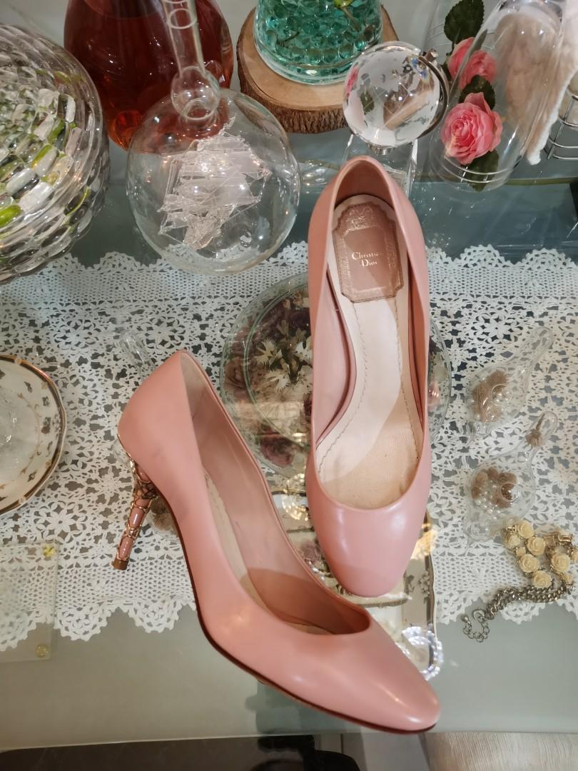 Nude Pink Leather Pumps Size 