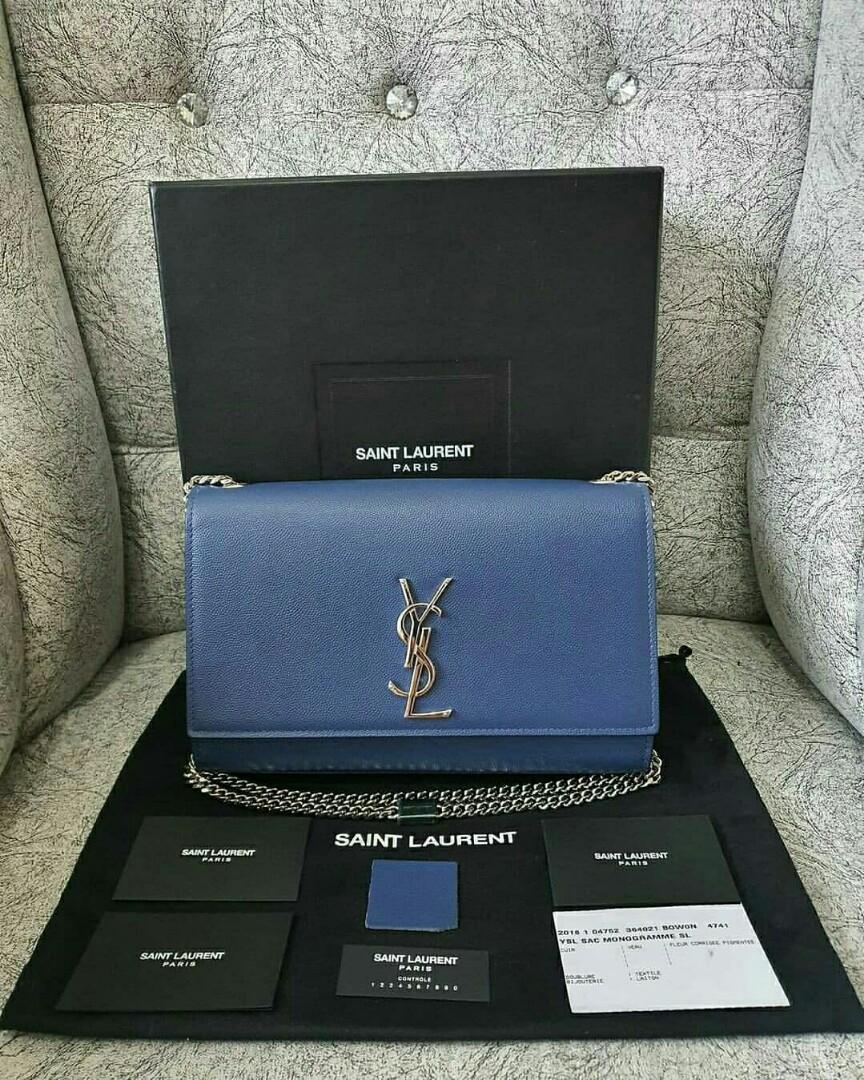 ysl kate medium silver