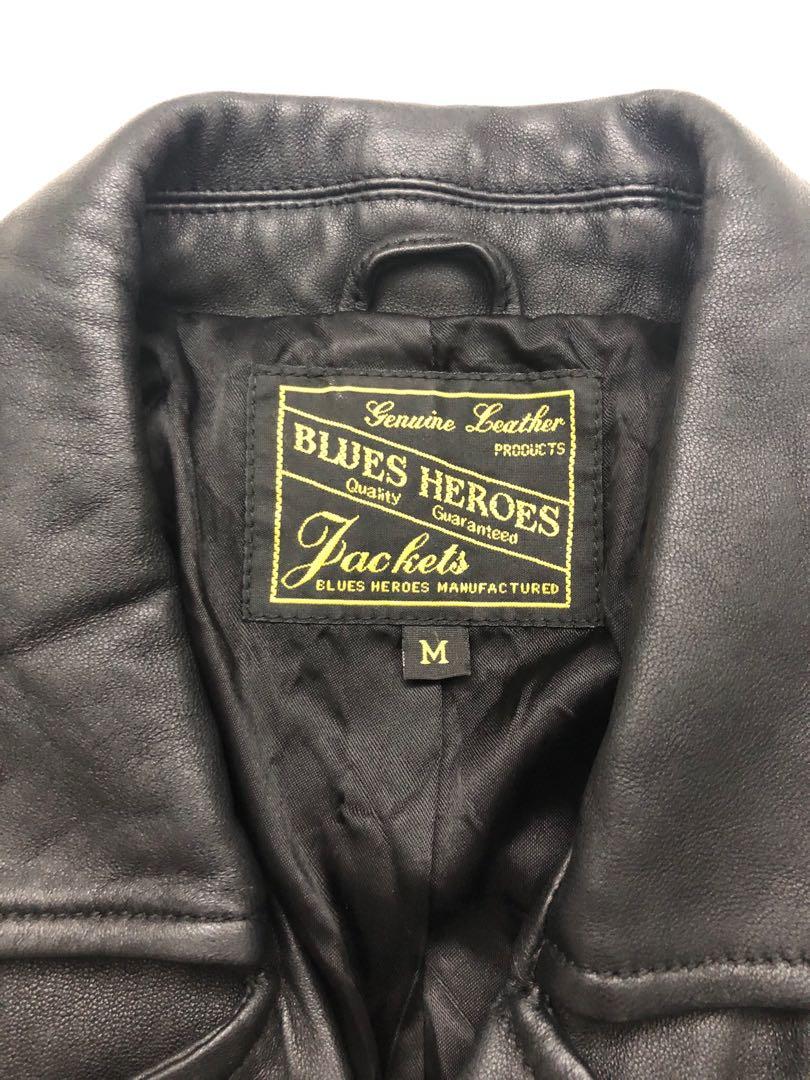 BLUE HEROES Leather Jacket Carousell