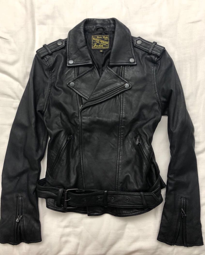 BLUE HEROES Leather Jacket Carousell