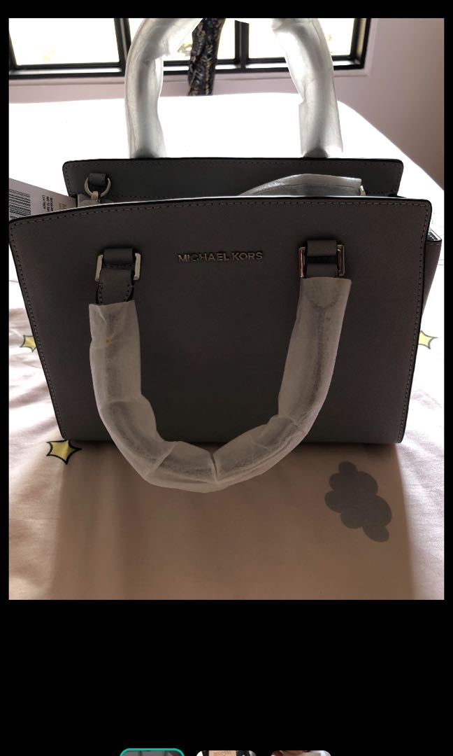 grey michael kors handbag
