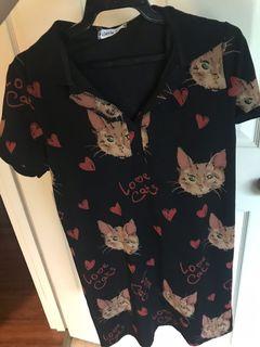 Cat tshirt dress