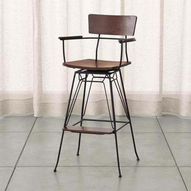 Crate and top barrel bar chairs