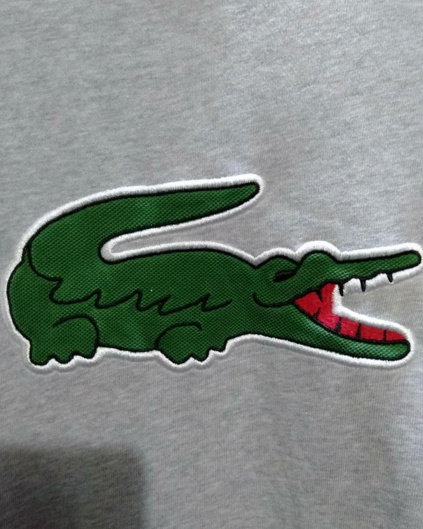 Crewneck Lacoste Big Logo Fesyen Pria Pakaian Atasan di Carousell