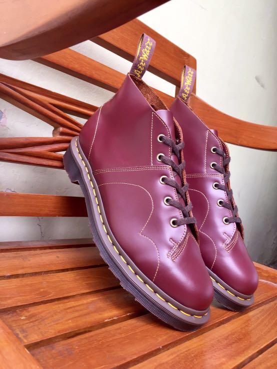 Dr. Martens Church Monkey Boots Oxblood Vintage Smooth Size 9 uk