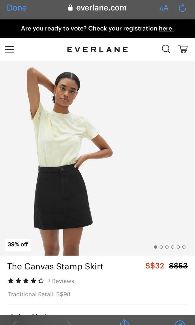 Everlane black denim skirt Women s Fashion Bottoms Skirts on Carousell