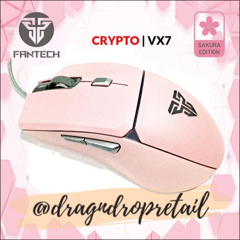 FANTECH VX7 CRYPTO SAKURA Edition Gaming Mouse - Pink (Category: Mouse & Mousepads) located in Manila. Submitted by marsreynandiy5650 (Listing ID 1044731637, Image 1). Description: FANTECH VX7 CRYPTO SAKURA Edition Gaming Mouse - Pink ✅ Instant Optical Sensor ✅ Up to 60 IPS / 15G Acceleration ✅ On-the-fly Adjustable DPI 200-8,000 DPI ✅ 125Hz Polling Rate ✅ Huano 10 Million Clicks Lifetime ✅ 4 Colors LED Lighting Effect ✅ Six Independently Program