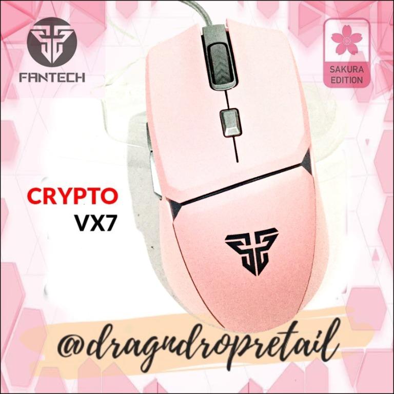 FANTECH VX7 CRYPTO SAKURA Edition Gaming Mouse - Pink (Category: Mouse & Mousepads) located in Manila. Submitted by marsreynandiy5650 (Listing ID 1044731637, Image 2). Description: FANTECH VX7 CRYPTO SAKURA Edition Gaming Mouse - Pink ✅ Instant Optical Sensor ✅ Up to 60 IPS / 15G Acceleration ✅ On-the-fly Adjustable DPI 200-8,000 DPI ✅ 125Hz Polling Rate ✅ Huano 10 Million Clicks Lifetime ✅ 4 Colors LED Lighting Effect ✅ Six Independently Program
