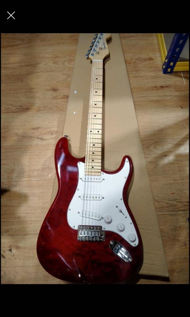 Fender strat cherry red hot sale