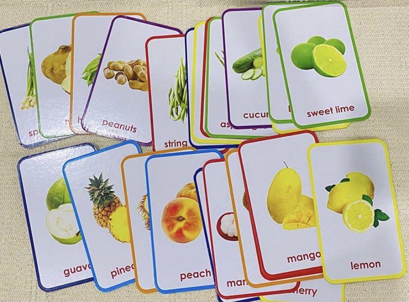Flash Cards Bundle Alphabet Numbers 1-100 Fruits and Vegetables ...