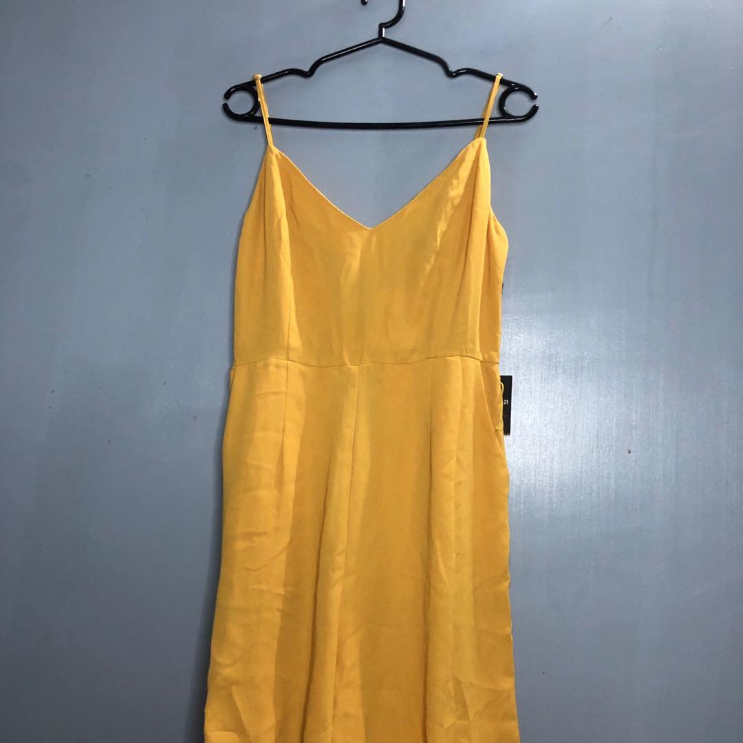 Forever 21 on sale mustard jumpsuit