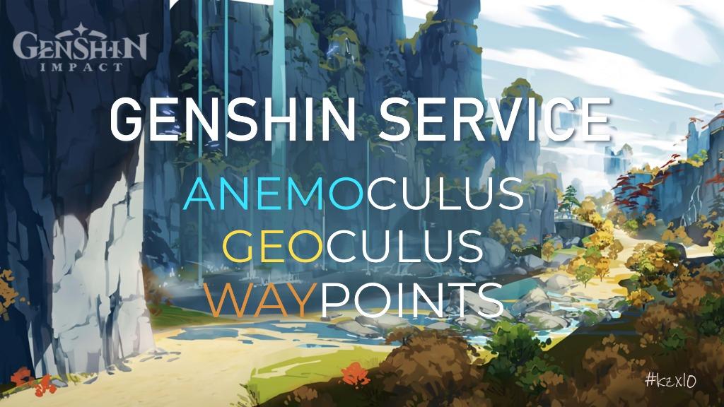 Genshin Impact Service Anemoculus Geoculus Waypoints Video Gaming Others On Carousell