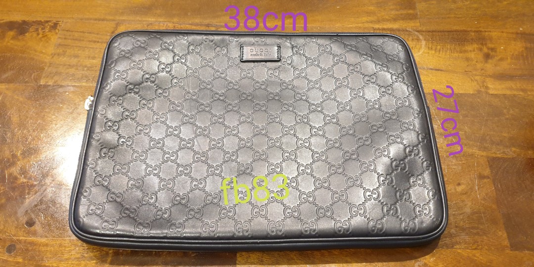 Guccissima Leather Laptop Sleeve - Midnight Blue, Bags & on Carousell