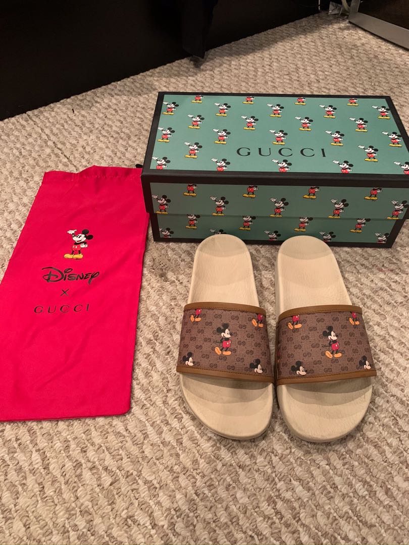Gucci disney hotsell flip flops