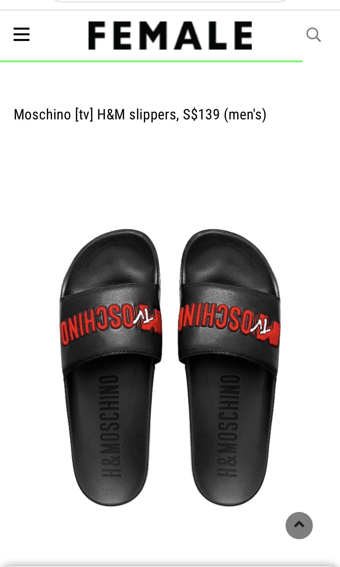 h and m slippers