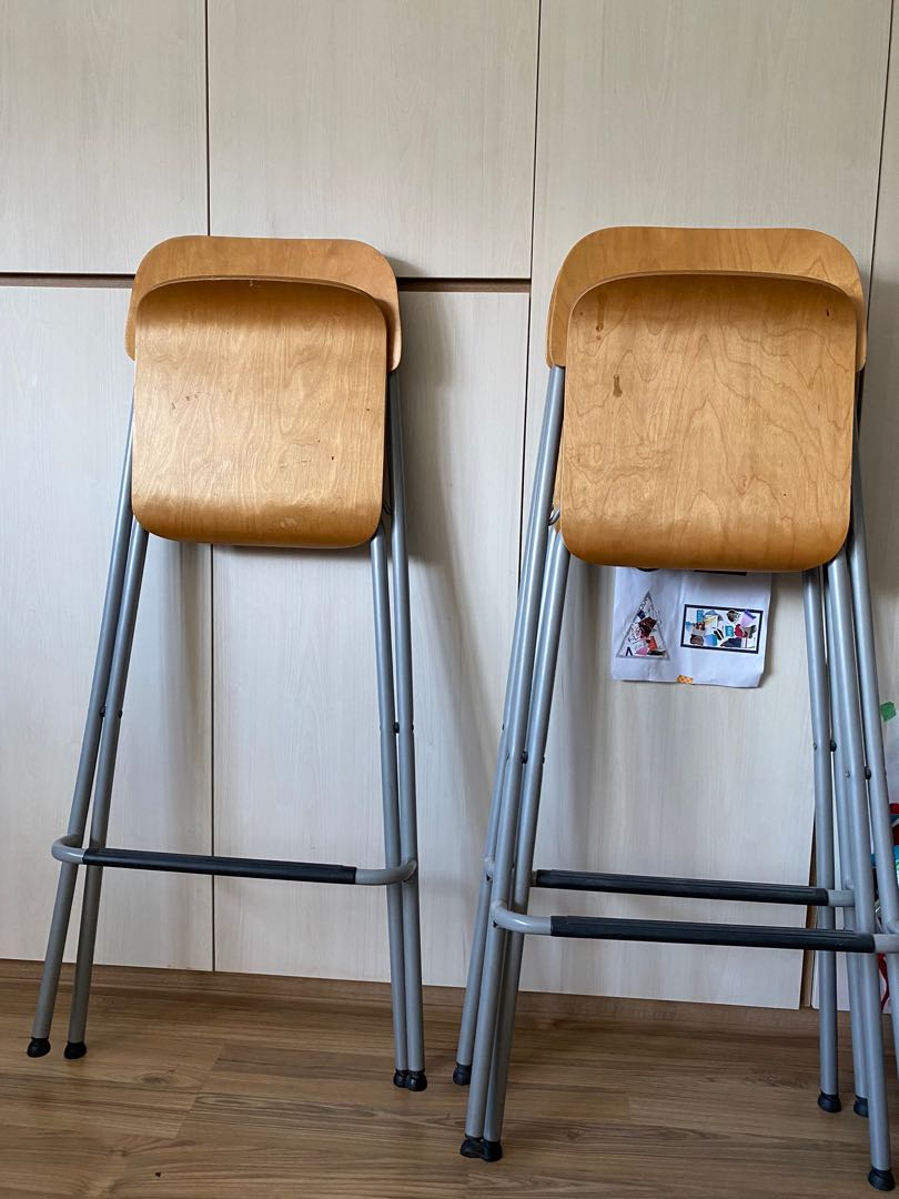 IKEA Franklin bar stools, 75 cm height (set of 4), Furniture & Home