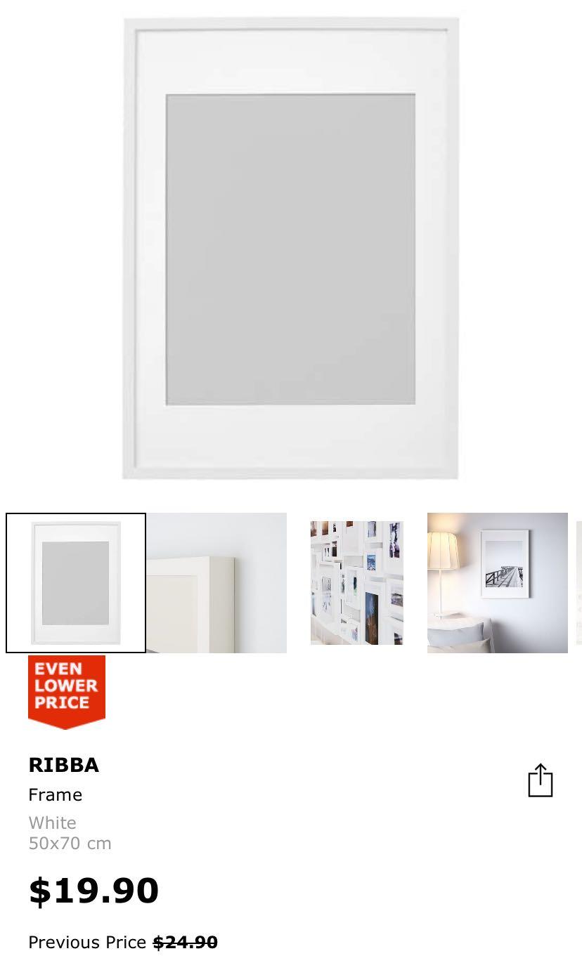 Ikea Ribba Frame 50 X 70 Cm Furniture Home Living Home Decor Frames Pictures On Carousell