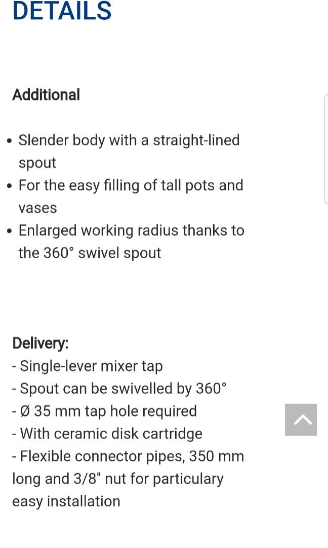 Kitchen faucet with swivel spout (Category: Other Kitchen Appliances) located in Manila. Submitted by jen.jen11 (Listing ID 1044665116, Image 3). Description: European brand single-lever mixer taps high pressure. metallic surface. brand new never been used..