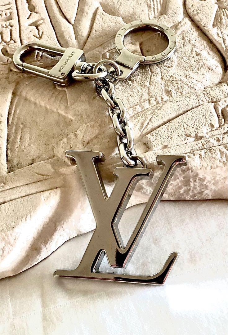 Louis Vuitton MNG Giant Chain Key Holder And Bag Charm Silver for Men